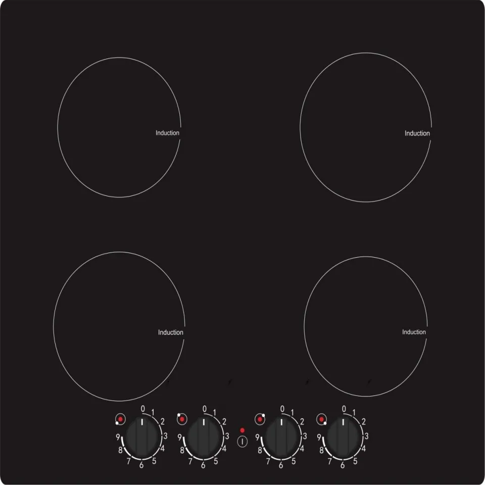 In Energy Efficient  Solar With Button Control Panel Built-In  Induction Cooker  4 burner induction cooker