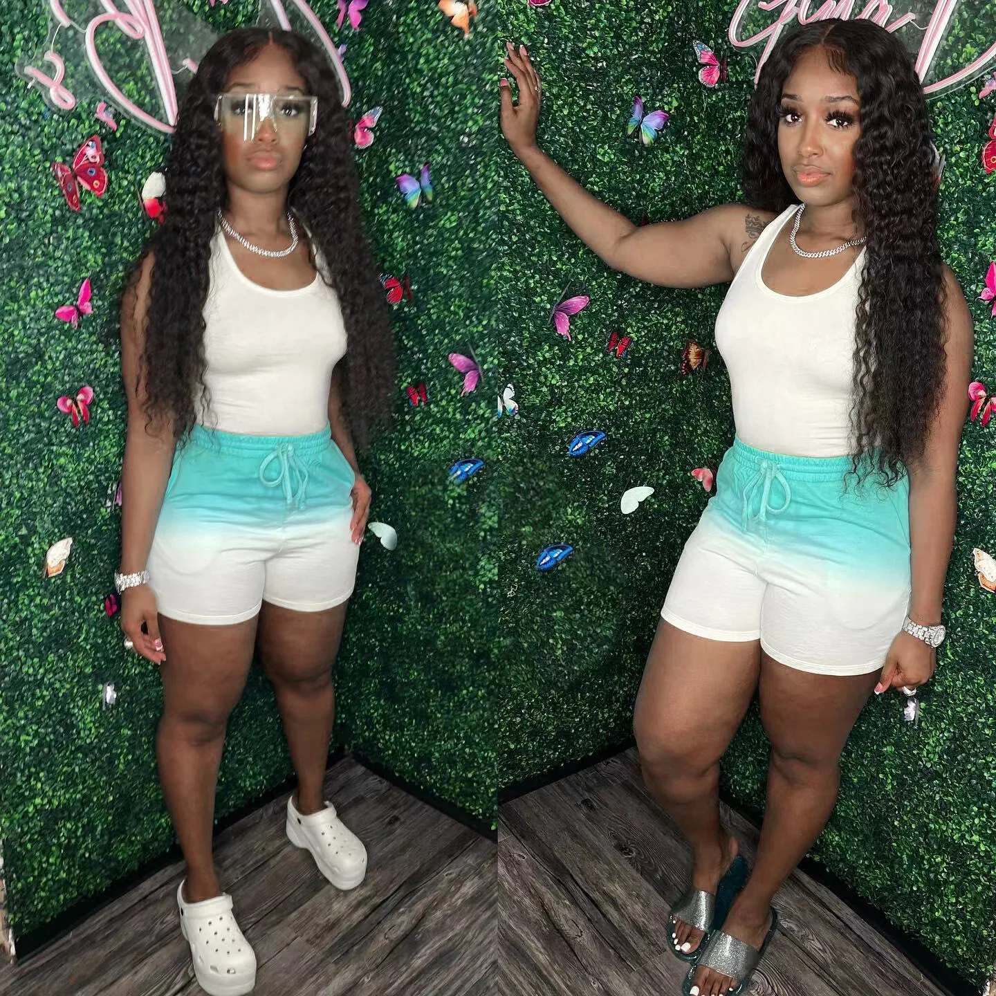 Новое поступление, летняя одежда Conyson, Высококачественная женская дизайнерская одежда, топ, байкерские шорты, Женский комплект из 2 предметов, майка и шорты