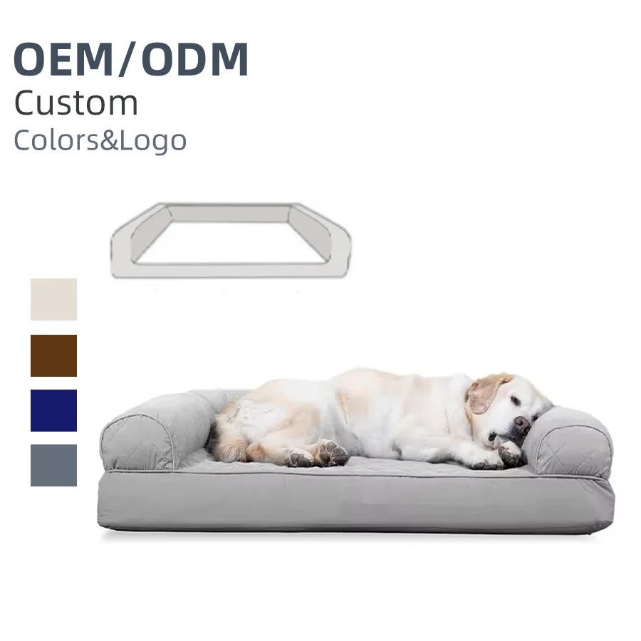 High Quality OEM Pets Dogs Cooling Washable Custom Luxury Soft Pet Bed for large Dog