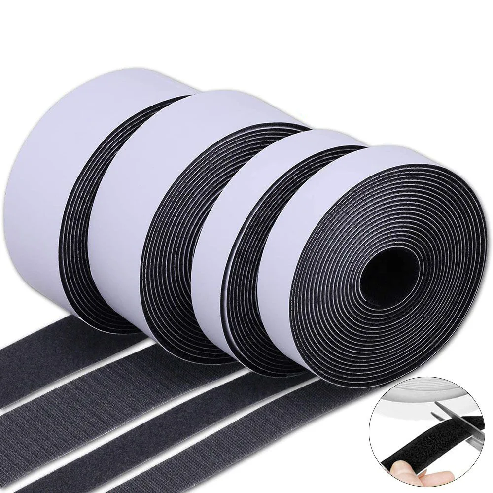 5 Metre hook and loop Of Adhesive Backed Velcro Self-Adhesive Velcro Car Sofa Screen Window Curtains Shoes Clothing
