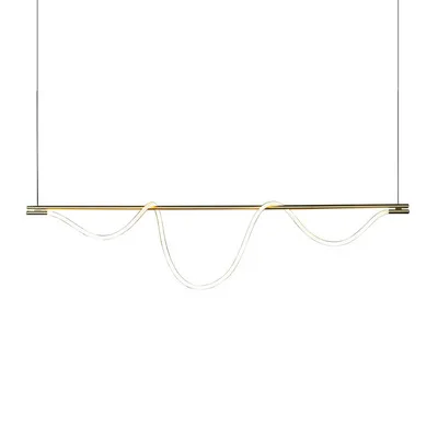 Post-modern chandelier light luxury restaurant light LED long simple bar table web celebrity INS light 2021 new lamps