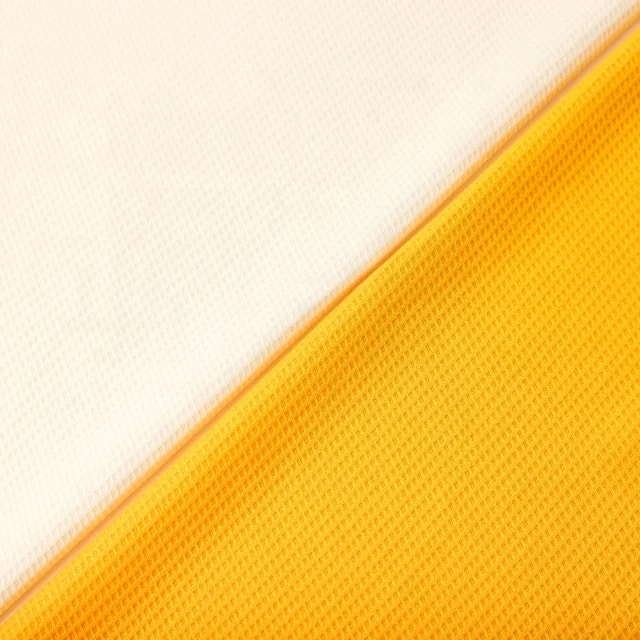 100% Polyester Waffle Knitted Fabric Lightweight Cross Wafer T-shirt Hoodie & Dress Set for Home Wear & Fashion Accessories