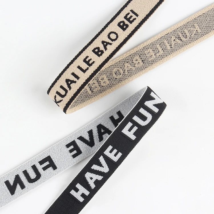 High quality custom printed letter jacquard elastic band underwear waistband elastic