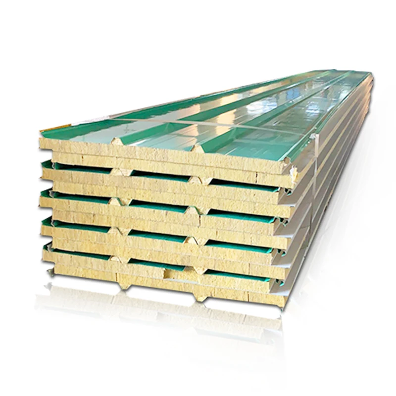 Fire Proof Sound Proof Easy To Install Rock wool Insulated Sandwich Panels Uae Sandwich Panel For Sale