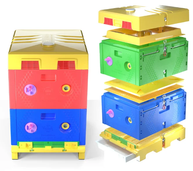 beekeeping equipment multi function plastic  langstroth beehive style bee box use for plastic bee hive box