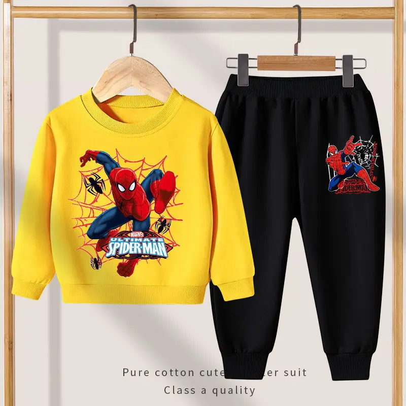 Fall Winter Boys Sweatsuit Cotton Kids Tracksuit Custom Design Cartoon Printing Premium Kids Jogging Suits