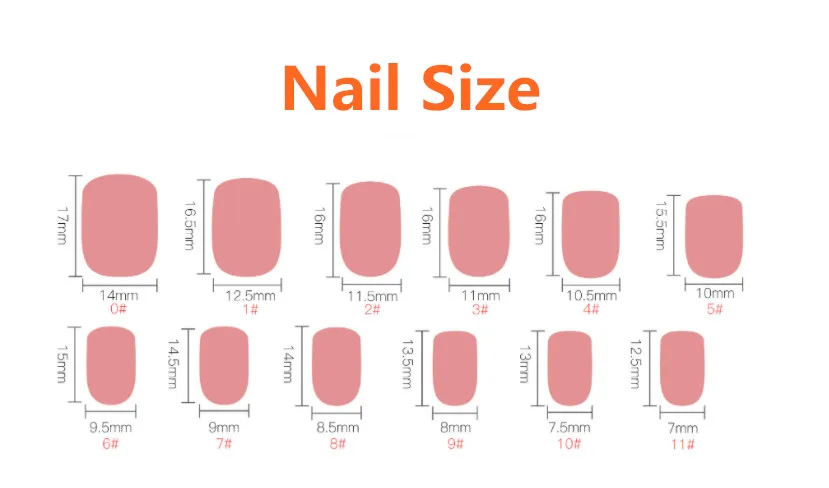 24pcs Packaging Press on Nail Wholesale Fake Nails Pure Color
