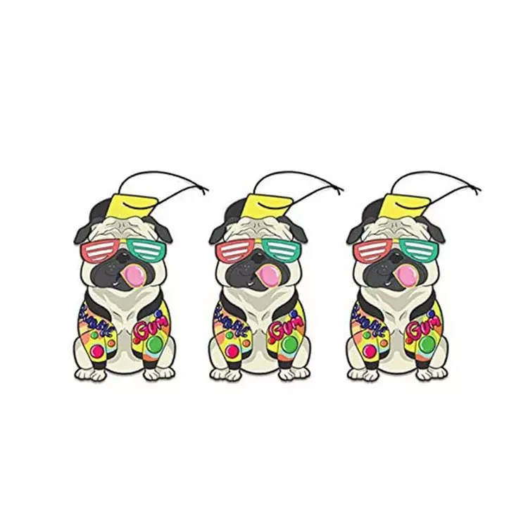 China factory direct sale long lasting scents hanging paper air freshener custom logo for car