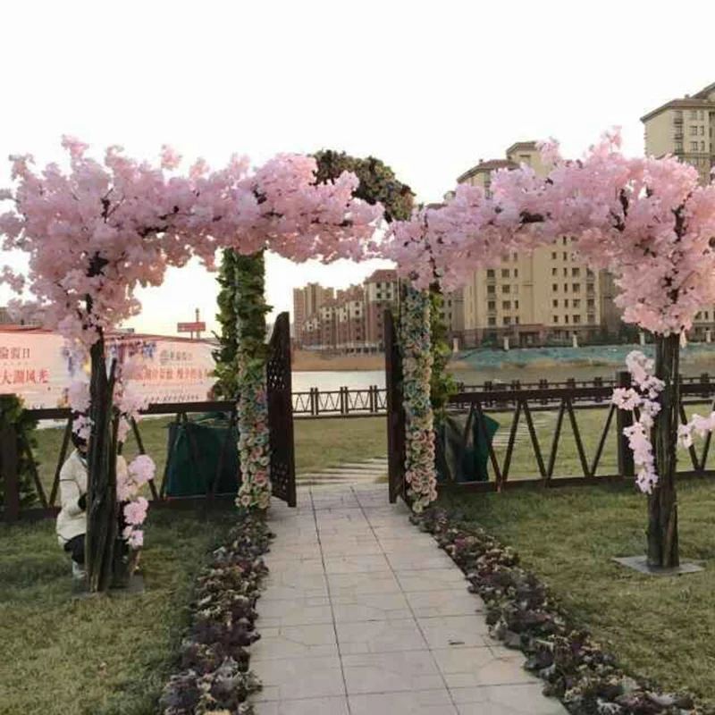 Indoor decorated flower arch for wedding arch garden arch artificial cherry blossom tree