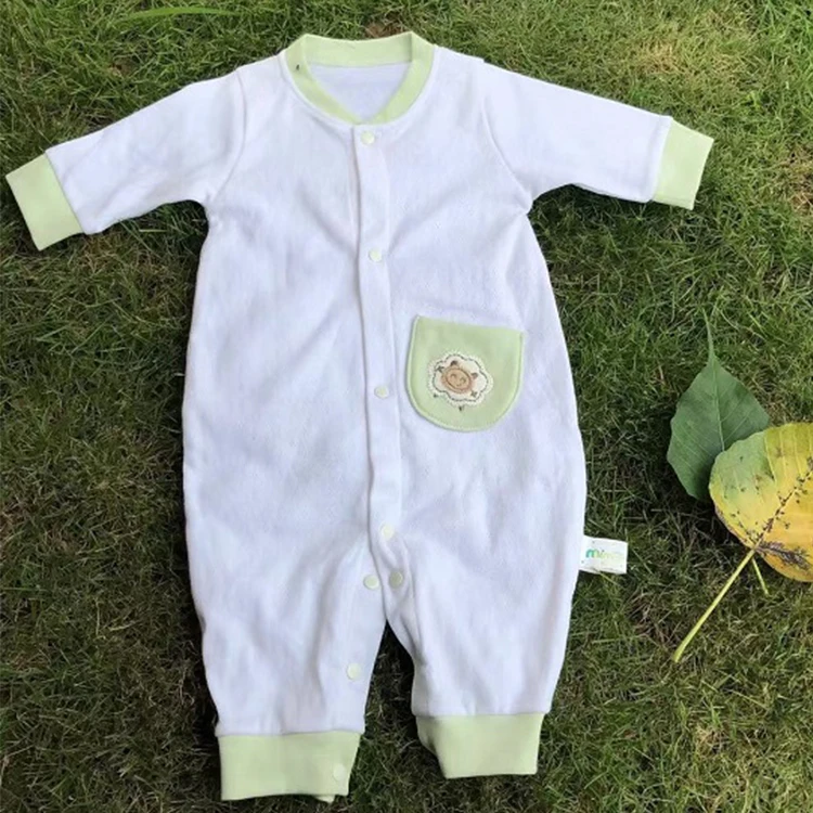 
Wholesale Promotional Animal sheep white Newborn Baby Romper Clothes 