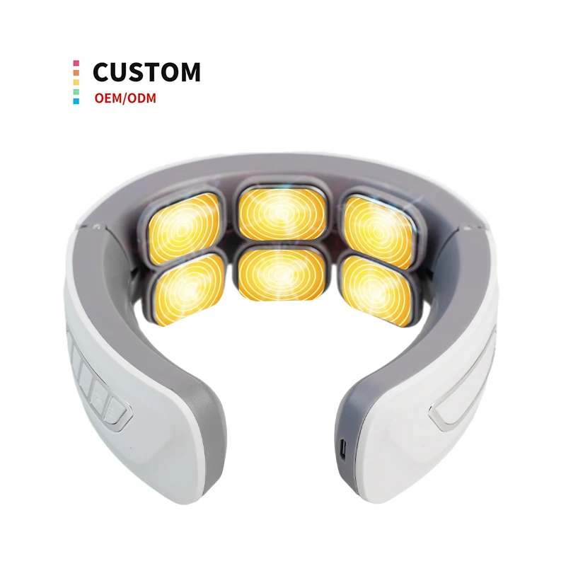 Hot Electric Pulse Heated Portable Cervical 6d Neck Massage Device Intelligent Cervical Massager