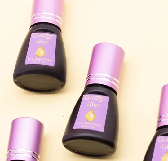 Qeelasee Lash Glue Customized Private Label Vegan 5ml Bottle Waterproof False Eyelash Glue Free Latex Eyelash Glue