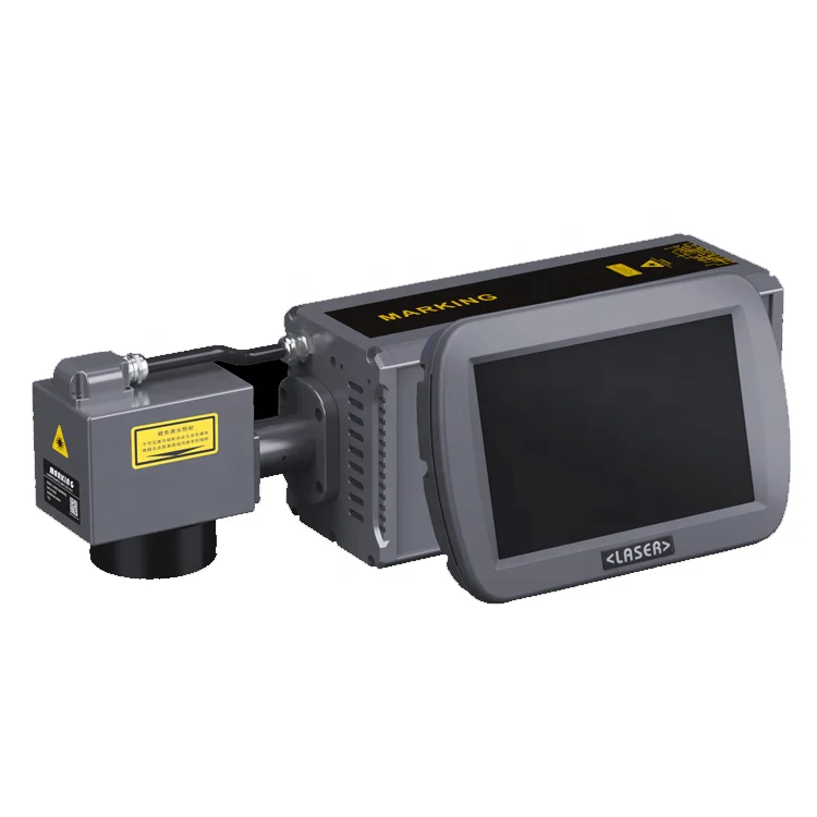 2023 Integrated Portable 20W 30W Fiber Flying Laser Marking Engraving Printing Machine Price For Beer Can Online Printer