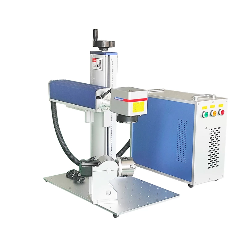 50W GZTECH Fiber Laser Marking Machine with Rotary Device Price