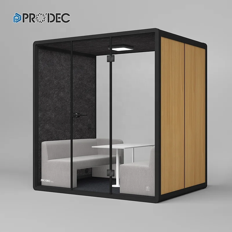 private acoustic meeting pod booth sofa set office furniture meeting room seating large booth office pods area