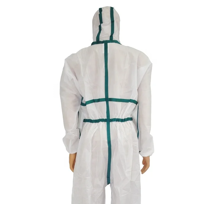 Type 4 SMS Nonwoven Protective  Coverall with Blue Taped