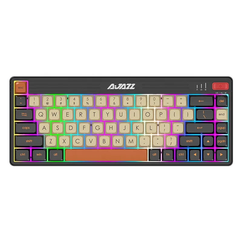 AJAZZ K690T DIY  BT 2.4G wired RGB backlit mechanical keyboard