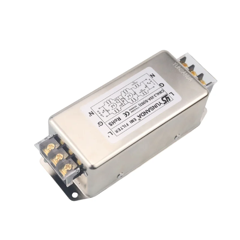 CW4L3-20A-S(003) однофазный трехступенчатая переменного тока фильтр 220v Высокая производительность EMI фильтр гармоник