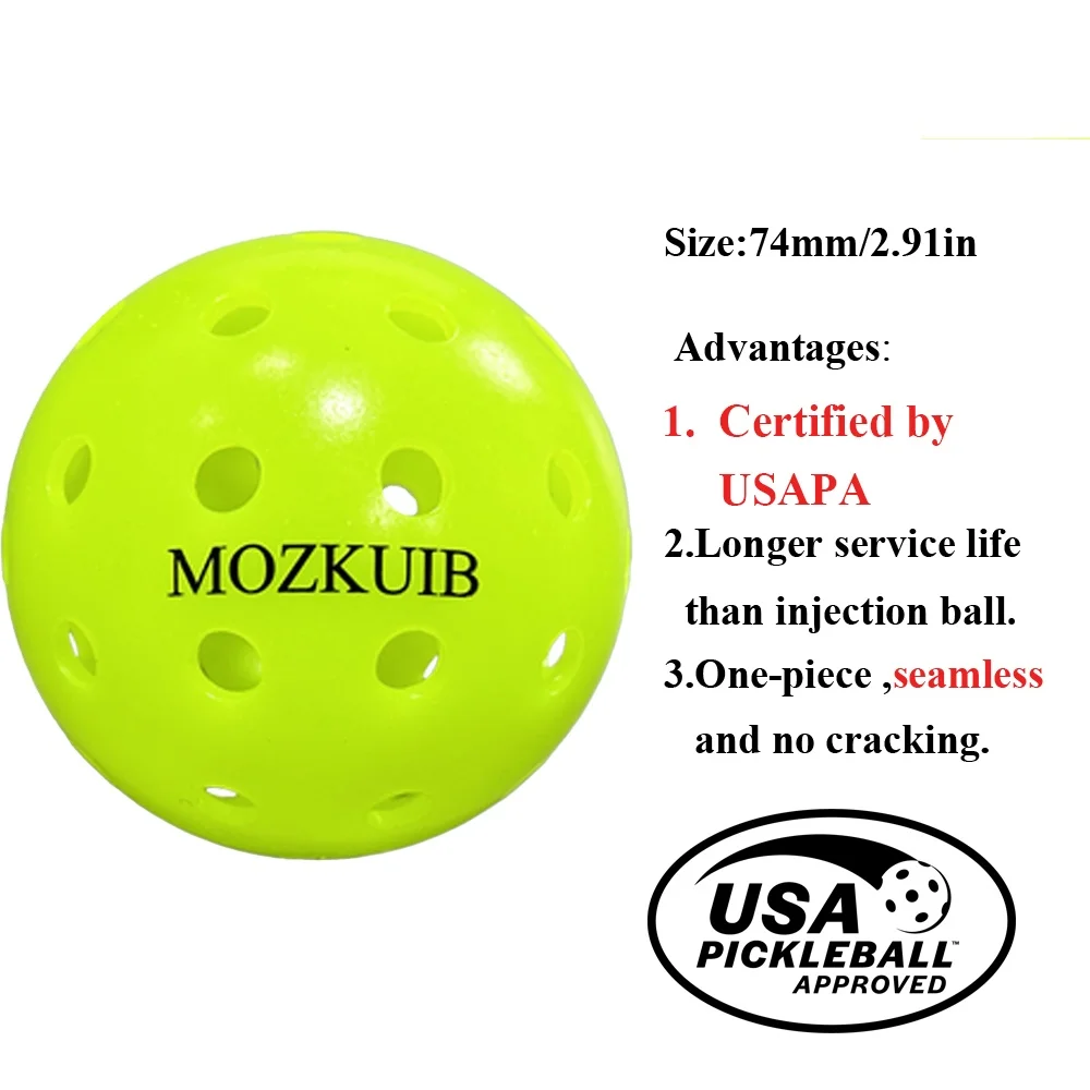 X USAPA Approval 3 Packs 40 Hole Pickleball Balls Outdoor Indoor sports customized color logo pickleballs