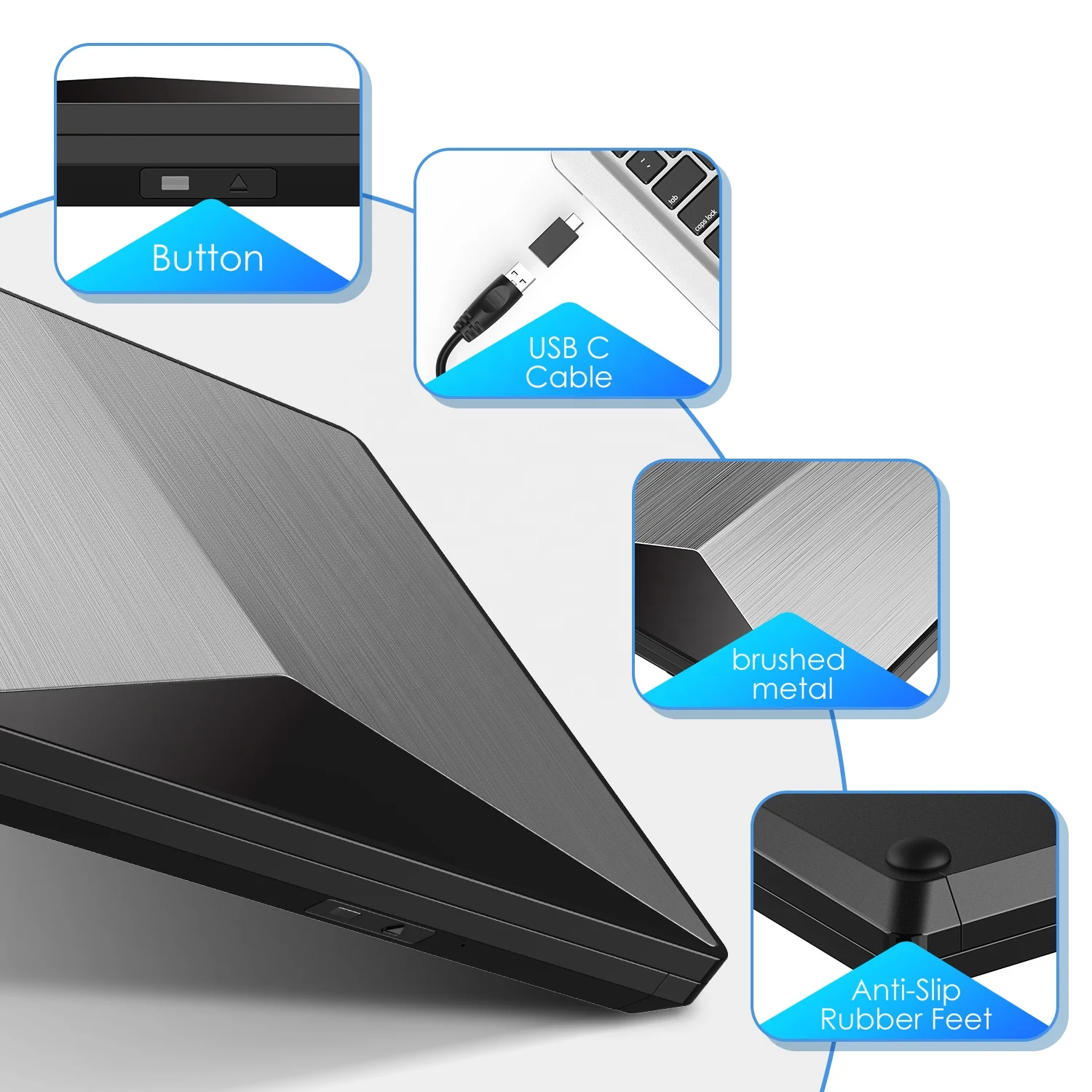  Внешний DVD-привод USB 3 0 портативный привод CD/DVD +/-RW тонкая ПЗУ перезаписывающая горелка с ноутбуком настольным ПК оптический 