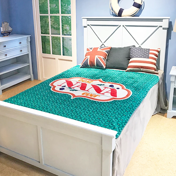 Пользовательские печати Двусторонняя печатных дети постельные принадлежности одеяло