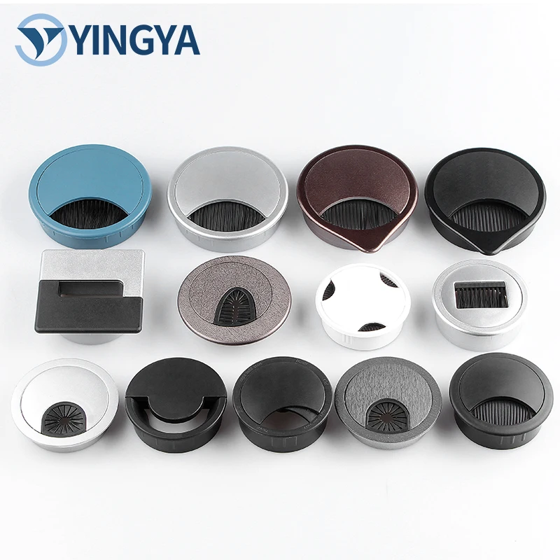 round Plastic Office Line Box with Wire Hole Finishing Desktop Wire Hole Cover for Bedroom and Dining Table Use
