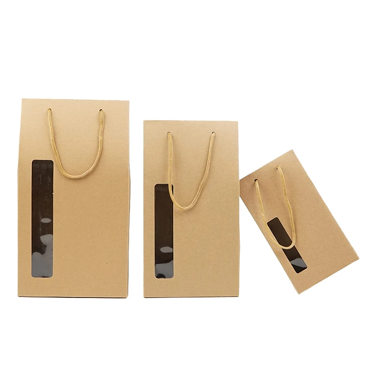 Оптовая продажа, Одноразовый бумажный пакет, пакет из крафт-бумаги для пищевых продуктов с прозрачным окном