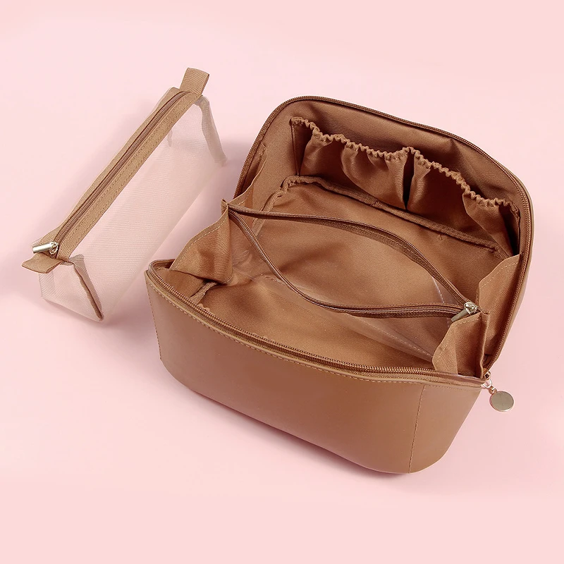 2024 Custom Vegan Leather Ladies Storage Bags For Women Cosmetic Cases waterproof bag