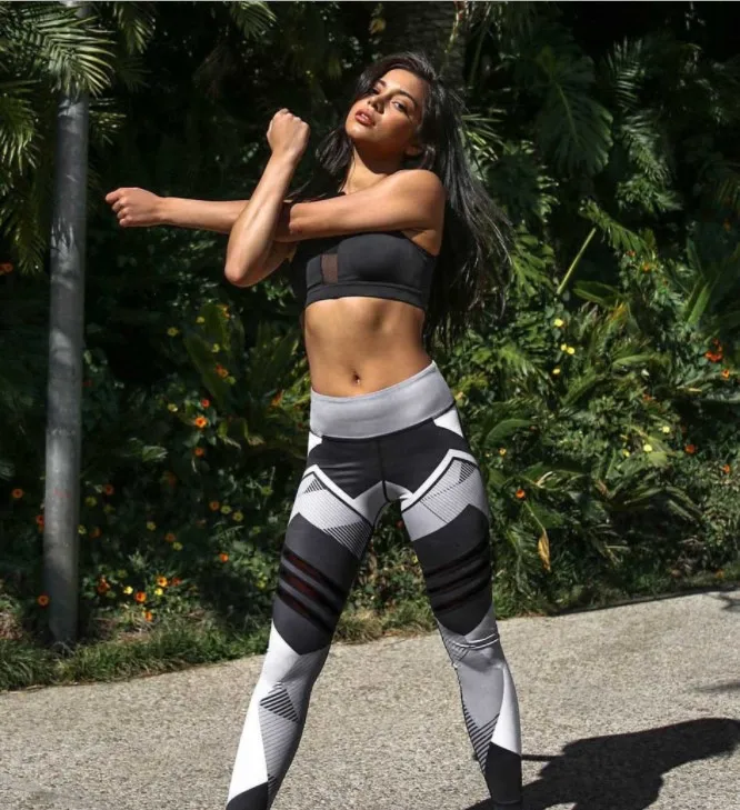 Hot Sell Golden Printing Sport Leggings Yoga Pants Gym Wear Yoga Leggings for women Fitness Feminina Ropa Deportiva Muje