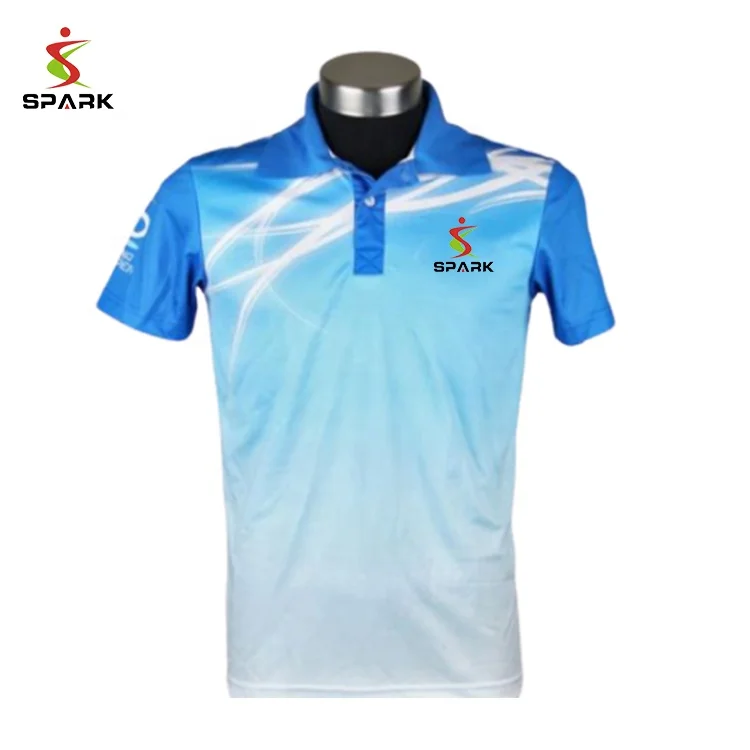 Custom All Over Sublimation Printing Dry Fit 100% Polyester Spandex Polo