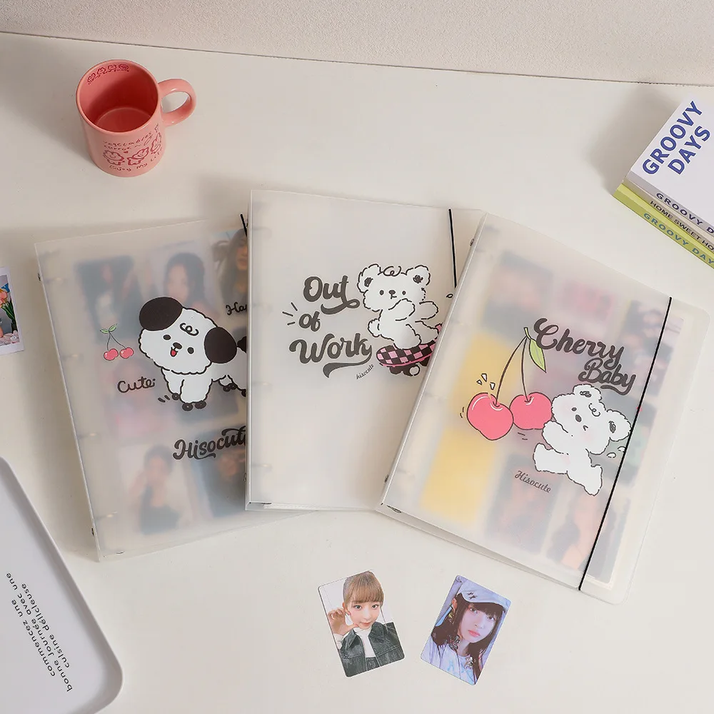 Promotional custom a4 a5 printed clear plastic binder with clear pp plastic cover 5*7 inches mini photo album