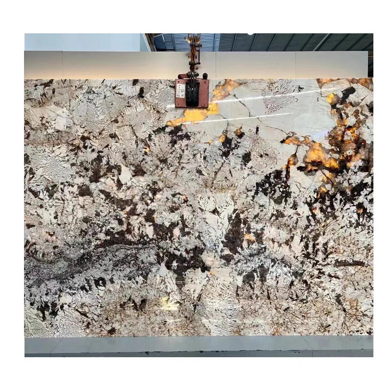 Luxury Stone Brazilian Silver Fox Granite Slabs 2cm