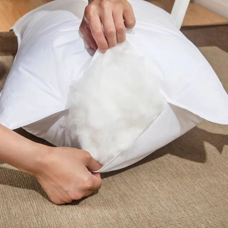 Queen Size Hotel Pillow 100% Polyester Fiber Filled Bed Pillow Cushion