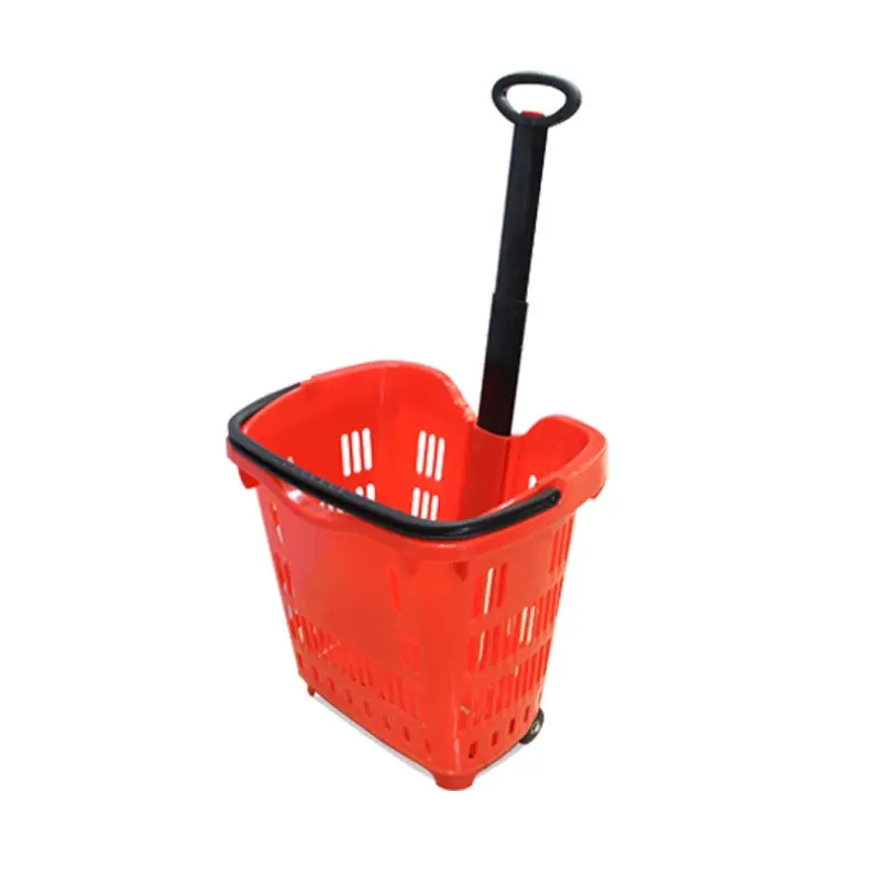 single pole Plastic  shopping basket  for grocery and retail store