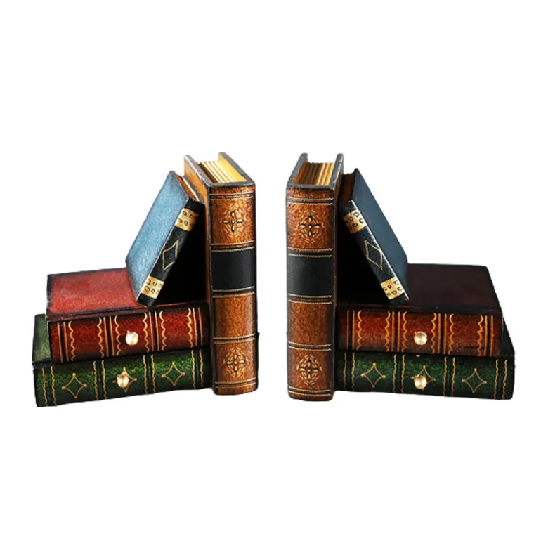 Лидер продаж на Amazon набор из 2 винтажных книжных наконечников декоративные книжные наконечники держатель книжной полки