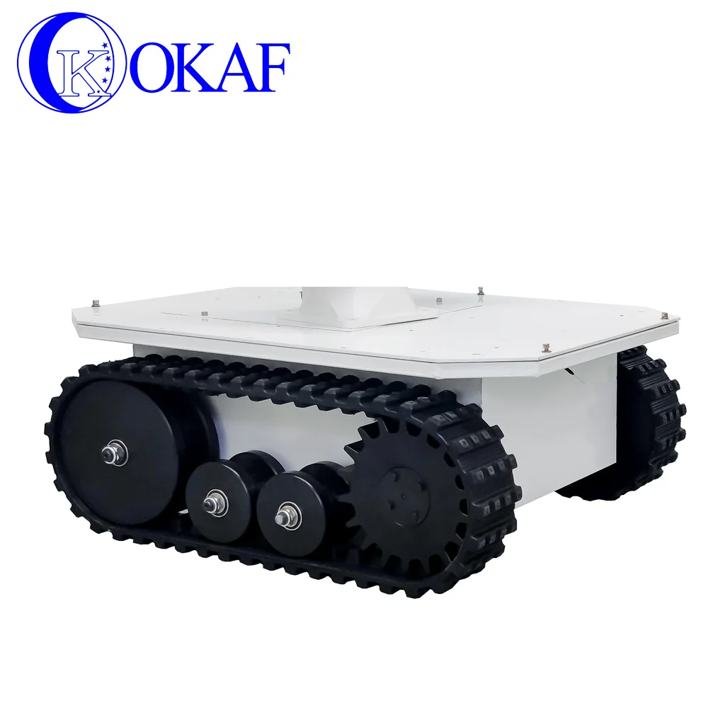 Multifunctional RC rubber track robot crawler platform undercarriage smart robot tank chassis for firefighting