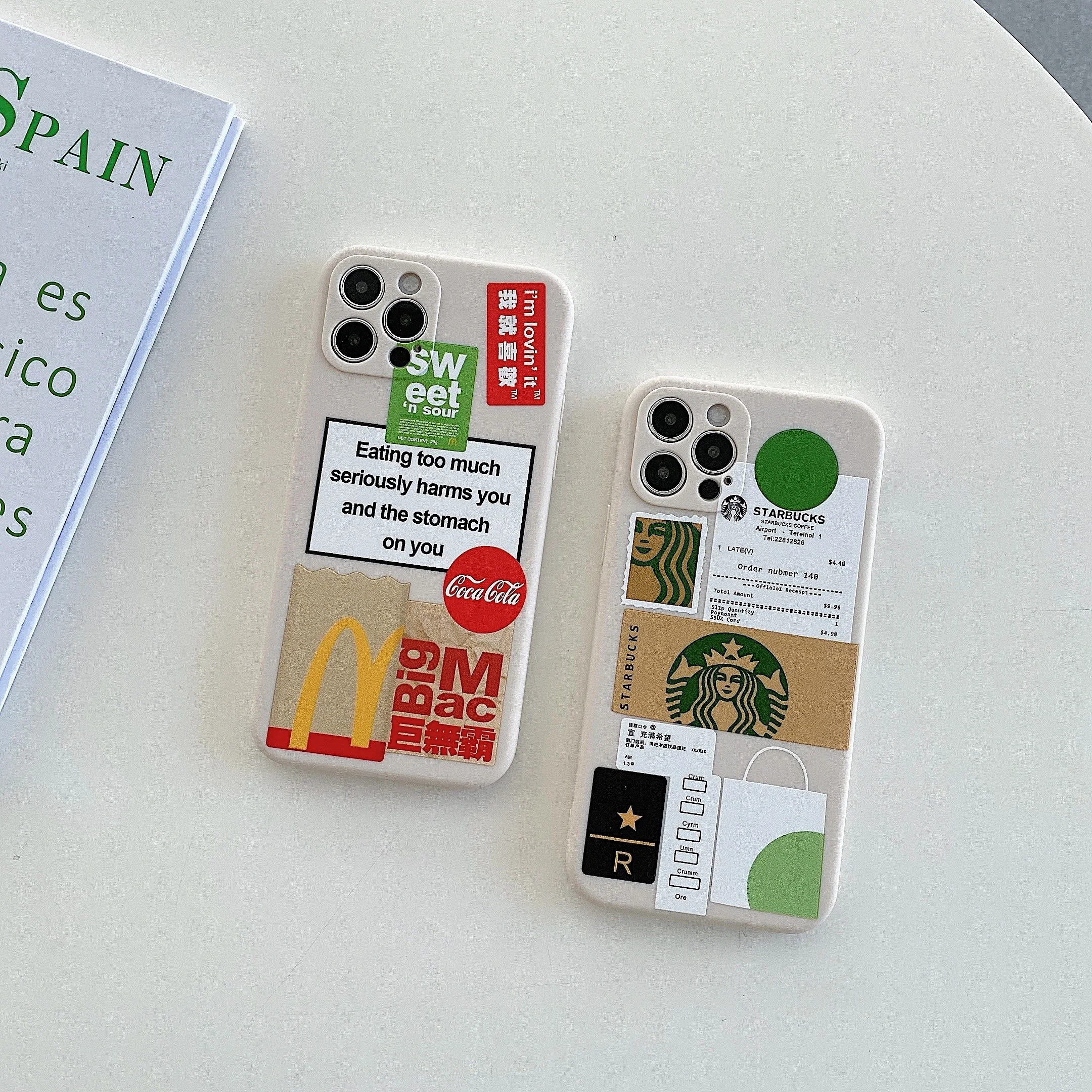 
Phone case iPhone Case big mac starbuck Cool Pattern For iPhone XS MAX Xr X 8 7 6S Plus 11 pro Max 12 13 Pro Max 