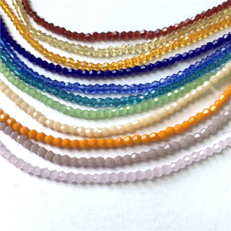 Diamond Shaped Ab Faceted Waist Beads Glass Beads for Bracelets Crystal Rondelle Crystal Jewelry for Necklace Jewelry Making