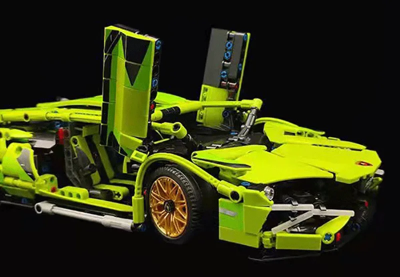 Ламбо 1:14 Зеленый блок быка спортивный автомобиль игрушка дистанционное управление гоночная модель для взрослых сборка подарок
