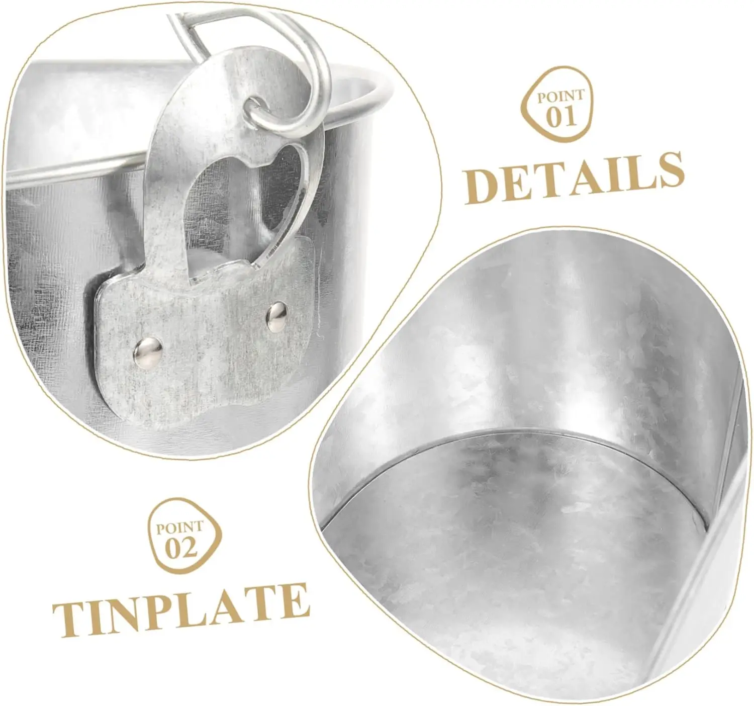 Factory Custom Tinplate Pail Empty Storage Small Metal Bucket Food Grade 5L 10L Beer Ice Tin Bucket With Handle