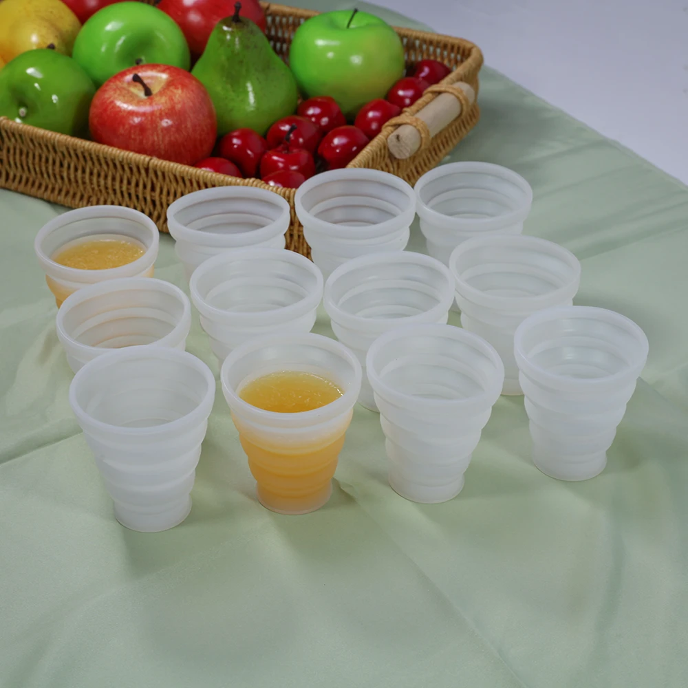 Reusable Collapsible Silicone Coffee Cups with Silicone Folding Drinking Cup