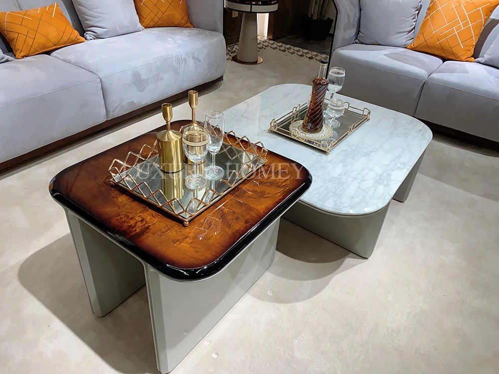 Italian high-end luxury living room furniture set modern designer fashion large villa luxury living room sofa set