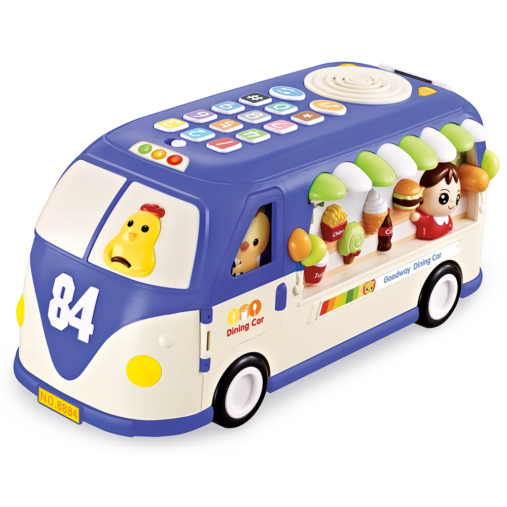 Многофункциональная машина для раннего обучения пластиковые Обучающие музыкальные автобусы игрушки детей