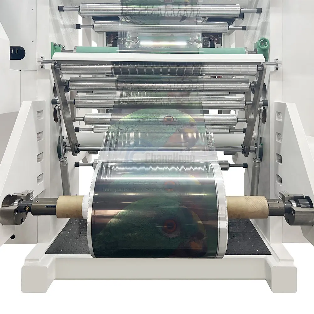 2024 new screen touch control 6 colour flexo printing machine  flexographic printing press 250m/min stable running