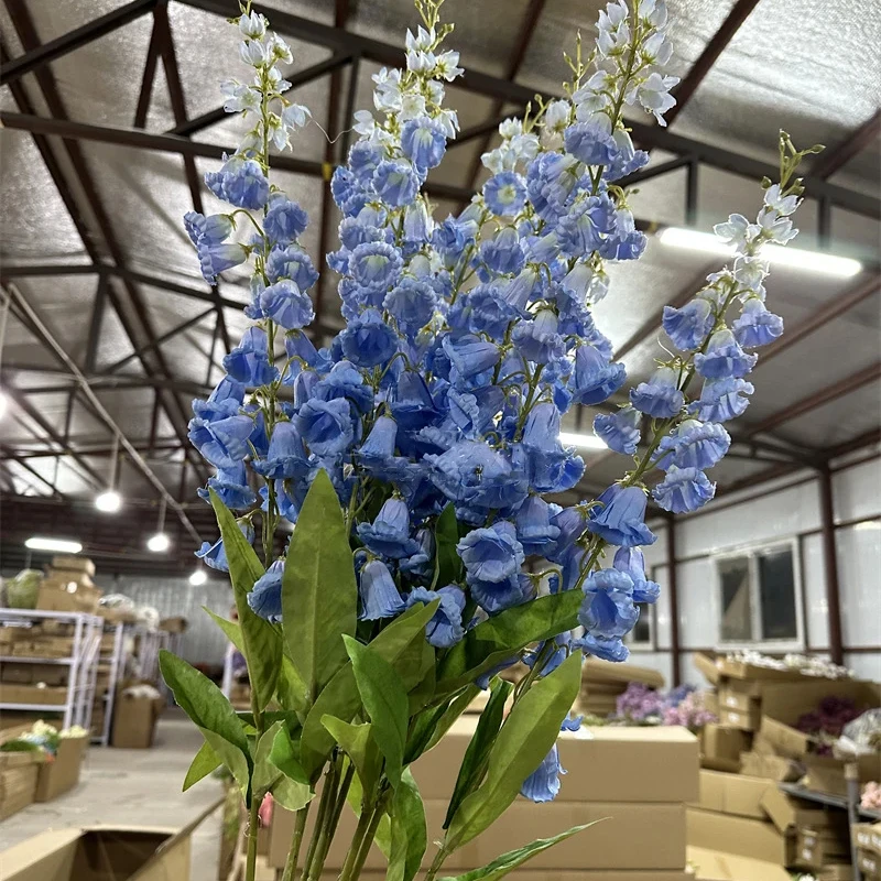 CM-TH108 Manufacturer Wholesale Gradient Blue Campanula Artificial Flower For Wedding Decoration