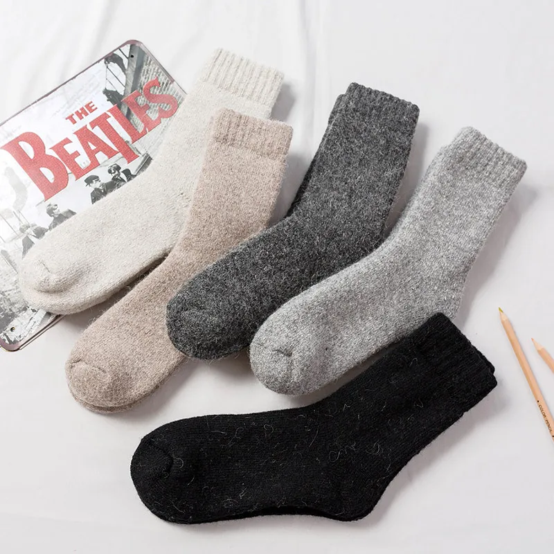 2023 new winter hot selling thickened terry color solid color wool socks