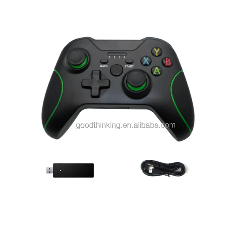 Factory OEM LOGO dual Vibration PC rechargeable gaming controller 2.4ghz wireless game joystick for xbox one for ps3