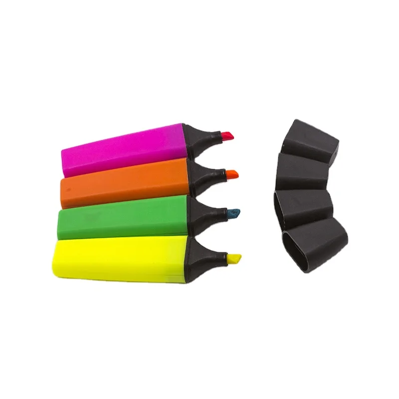 Six  Colour Mini Candy Round/Oblique Tip Colourful Marker Highlighter with Angled Tip for study mark key point