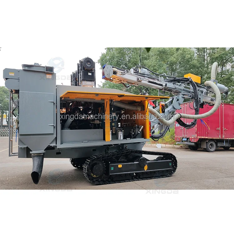 New YQ35 Air Compressor Integrated Surface DTH Drilling Rig cheap price blast hole drilling rig in mine quarry project for sale