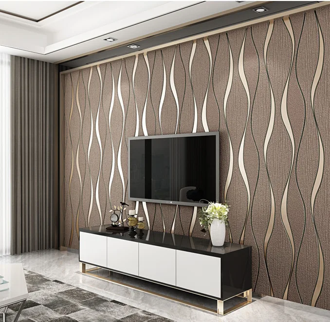 luxury  Best price hotel living room modern  fashion design 3d non-woven waterproof  wallpaper